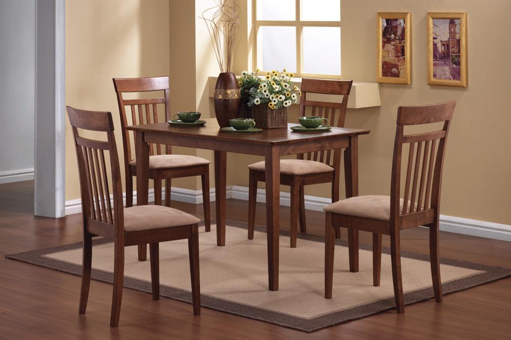 Robles 5-piece Dining Set Chestnut and Tan image