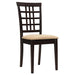 Kelso Lattice Back Dining Chairs Cappuccino (Set of 2) image