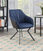 Mayer Upholstered Tufted Side Chairs (Set of 2) Blue and Brown image