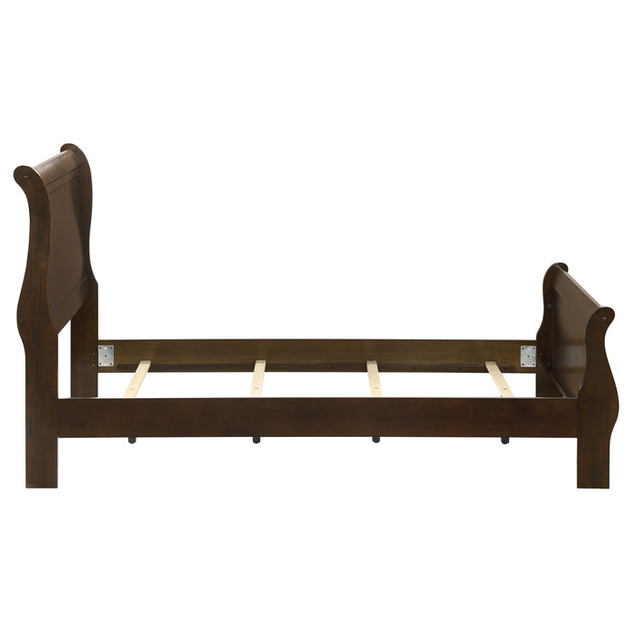 Louis Philippe Sleigh Panel Bed