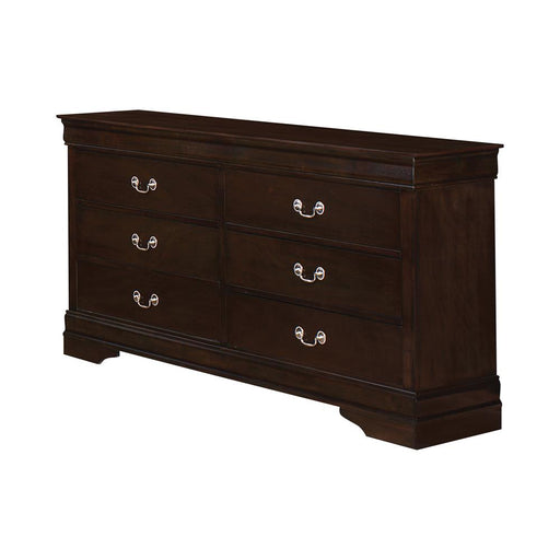 Louis Philippe 6-drawer Dresser Cappuccino image