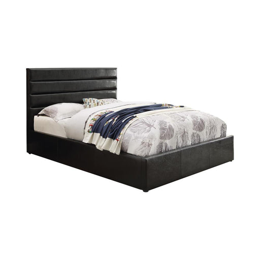 Riverbend Queen Upholstered Storage Bed Black image