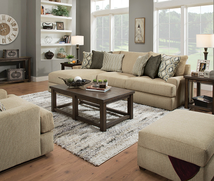 Vassenia 2-Tone Latte Chenille Modular - RF Sofa image