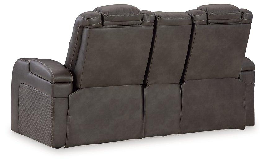 Fyne-Dyme Power Reclining Loveseat with Console