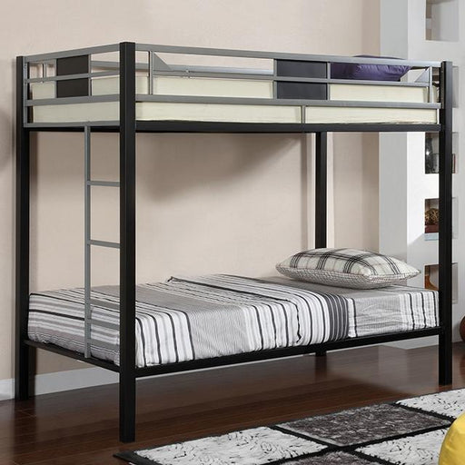 Clifton Silver/Gun Metal Twin/Twin Bunk Bed image