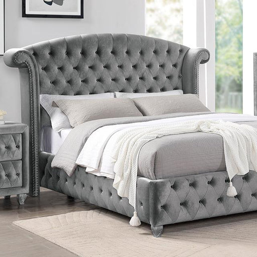 ZOHAR E.King Bed, Gray image