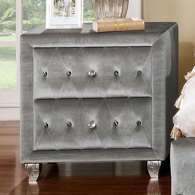 Alzir Night Stand Gray
