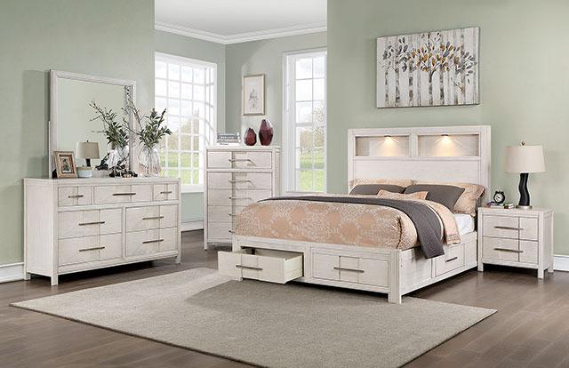 KARLA Queen Bed, White