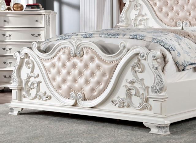 ESPARANZA Queen Bed, Pearl White