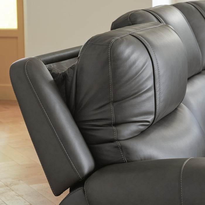 5Z - Pittson Power Reclining Sectional Loveseat with Console