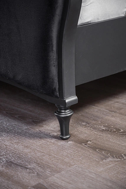Melodi Parc E.King & Queen Bed Black & Silver